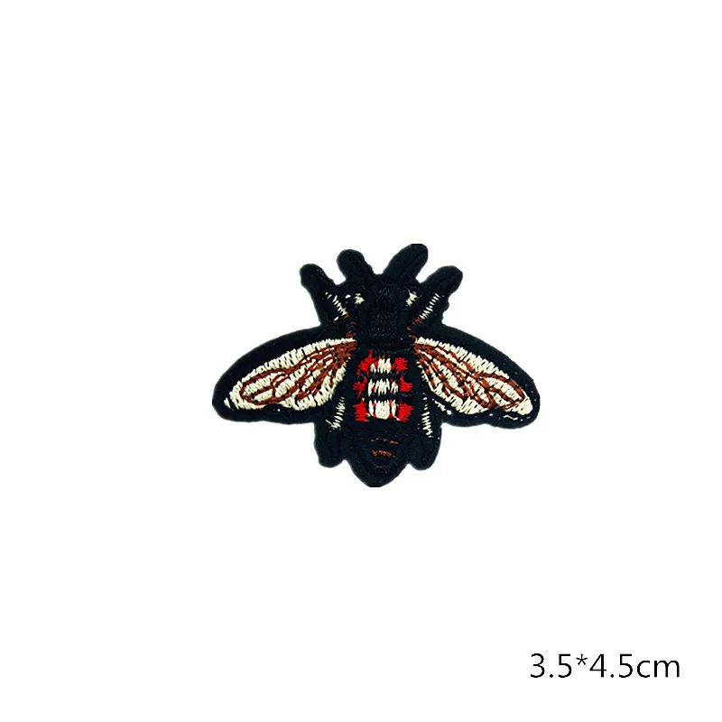 1-PCS-E-274 Мультяшные нашивки пчела для одежды, сделай сам, полосы, железные вставки, Аппликации, наклейки для одежды, животные, значки с вышивкой@ E - Цвет: 1-PCS-E-274
