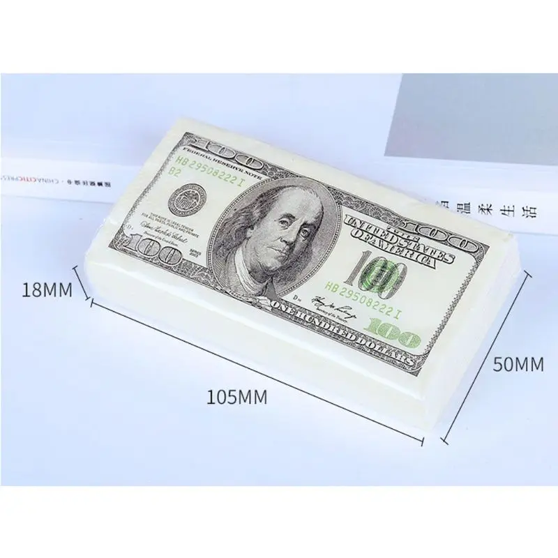 10 упаковок креативная бумажная салфетка 100 долларов сырой древесной целлюлозы