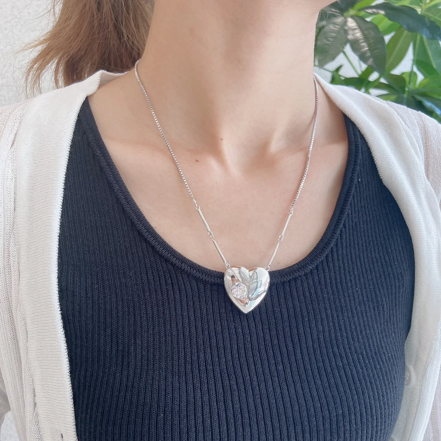 

Новое корейское модное посеребренное ожерелье с кулоном Love для женщин