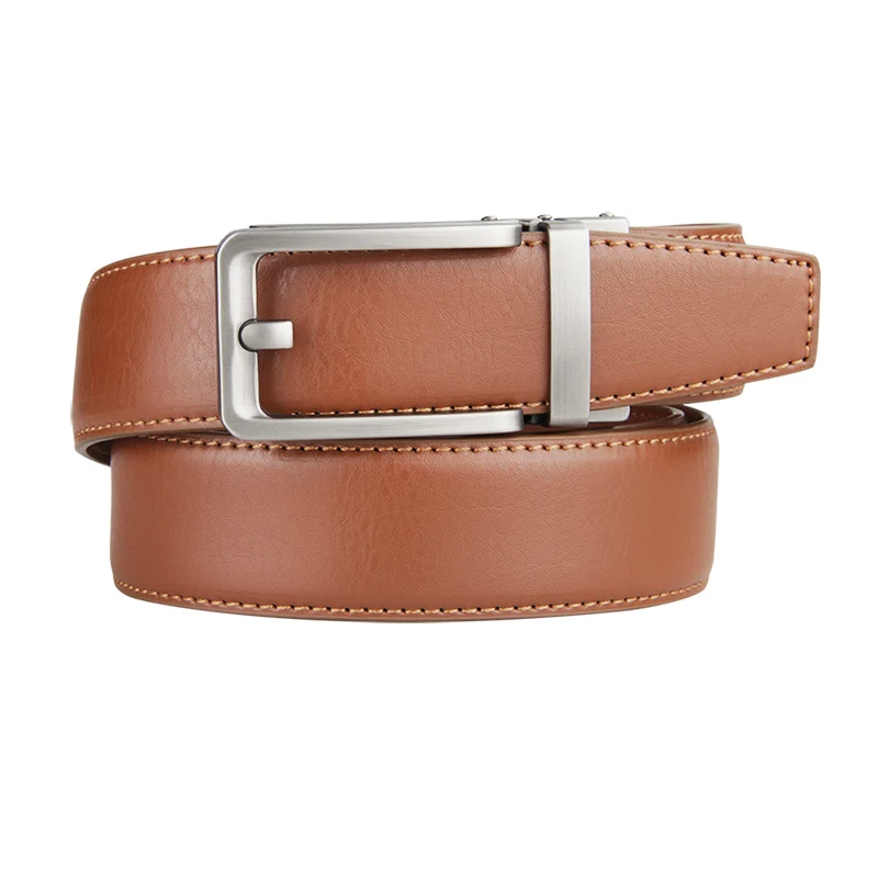 Ремень мужской из воловьей кожи с автоматической пряжкой шириной 3 5|Мужские