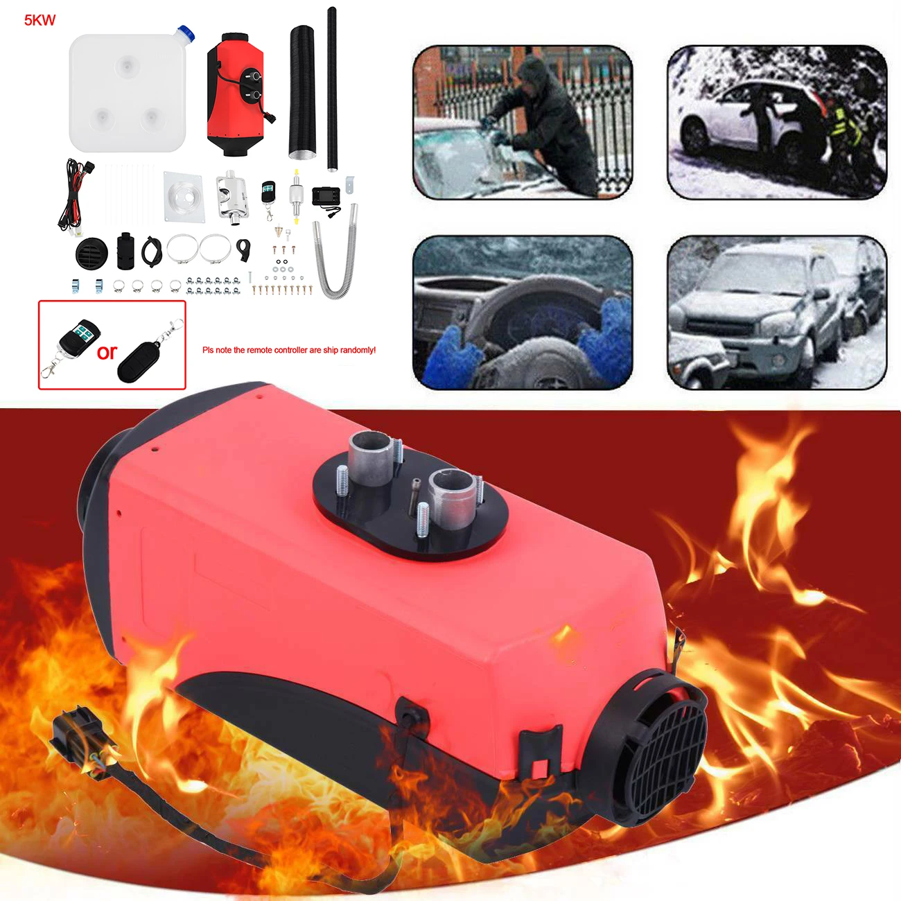 

Honhill 5kw 12v Diesels Heater Air Parking Car Heater for RV Camper Motorhome Trailer Trucks Boats Heater with remote control
