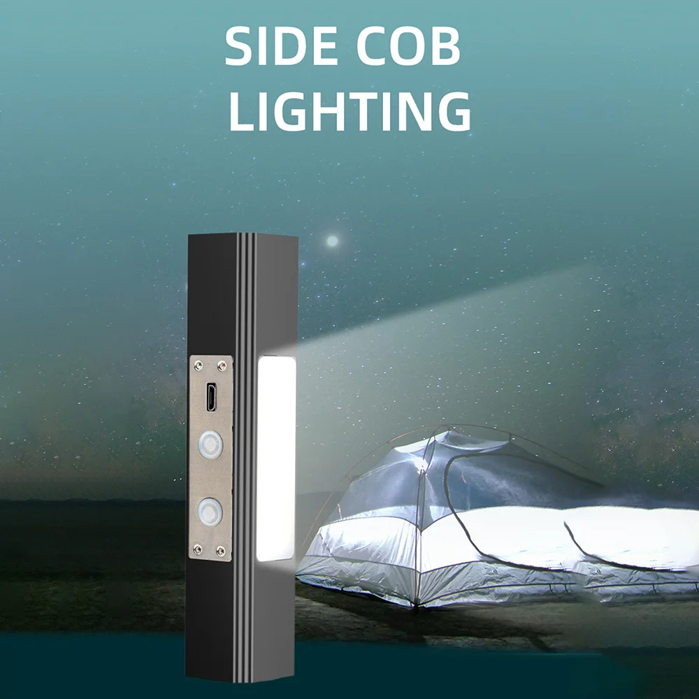 

Super Bright Mini LED Flashlight Rechargeable T6 COB+UVC 365NM Ultraviolet Powerful Torch For Camping Hiking Detection Lamp
