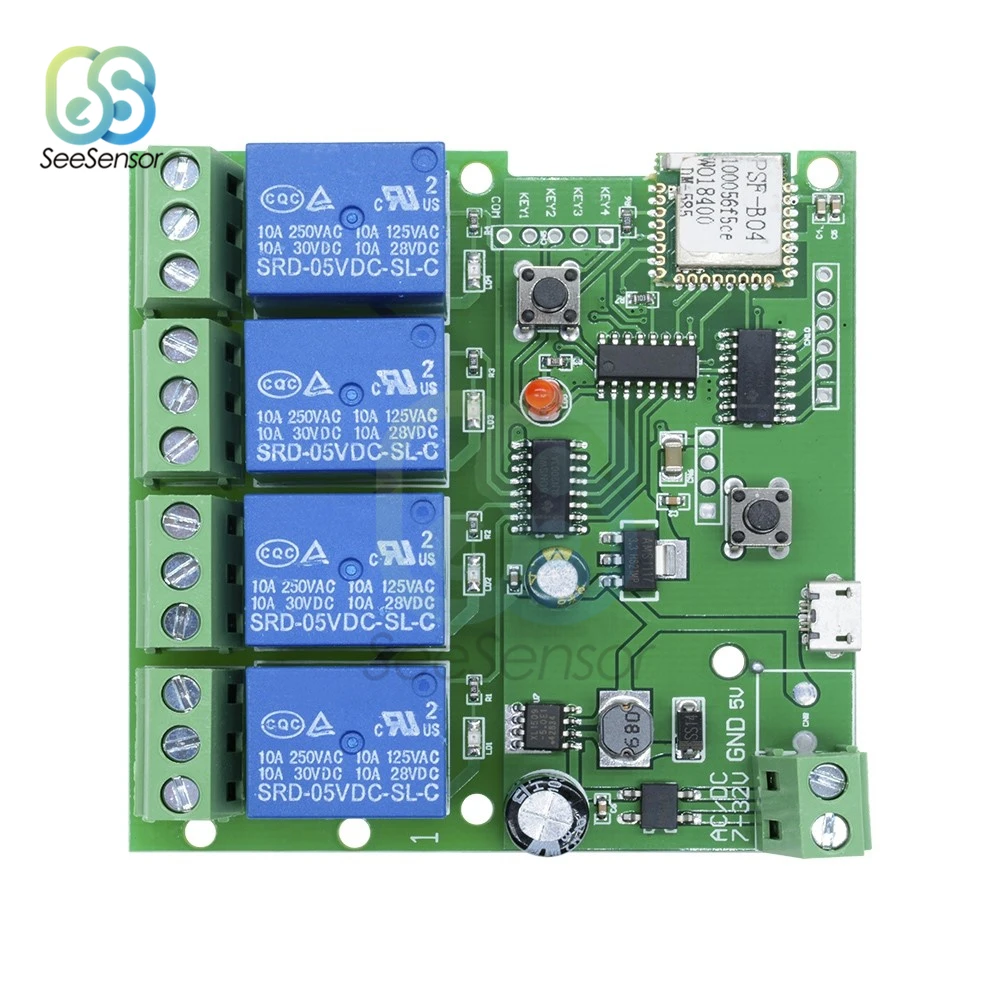 Умный пульт дистанционного управления постоянный ток 5 В 12 32 220 4 канальный пробег