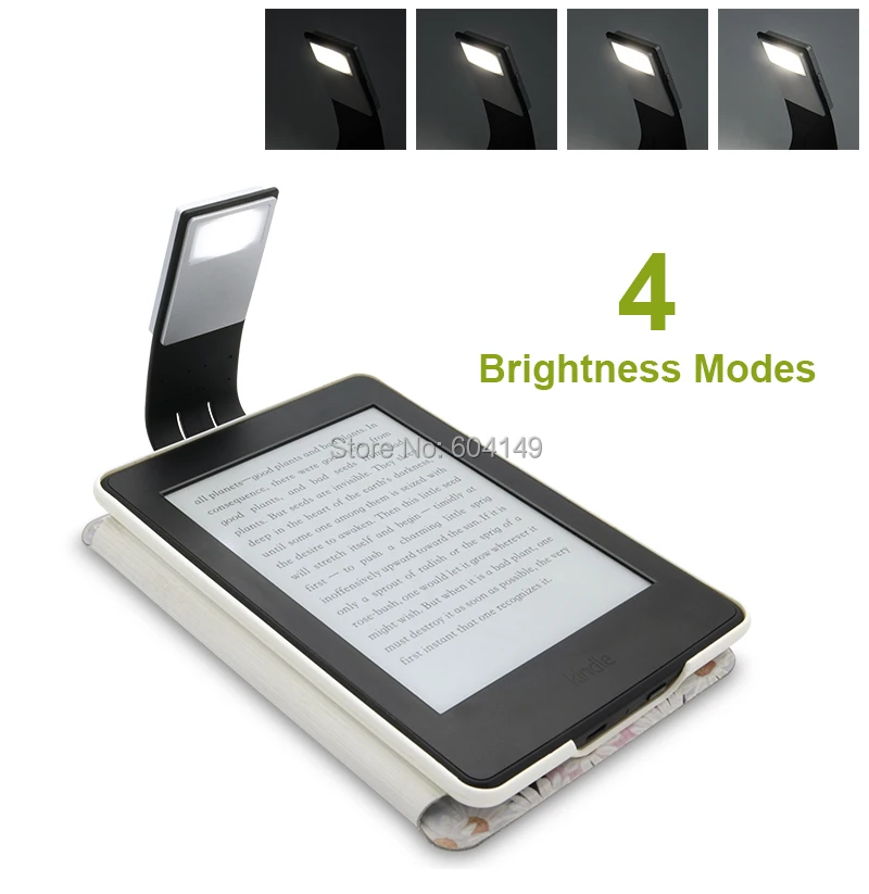 Перезаряжаемая электронная книга светодиодный светильник для Kindle paper USB Led power Bank лампа для чтения 4 интенсивности светильник ing гибкий E-read книжный светильник
