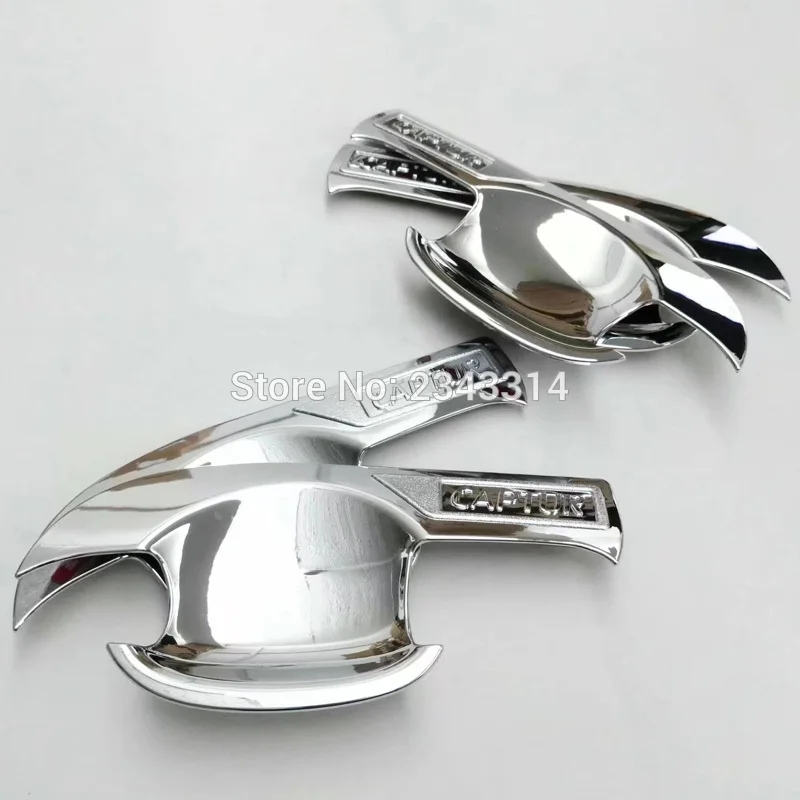 4pcs Handle Bowl Автомобильные аксессуары для Renault Captur samsung QM3 ABS Хромированная Дверная ручка Крышка боковая дверная ручка защита чаши - Цвет: 4pcs Handle Bowl