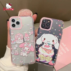 Hello Kitty Melody Cinnamonroll Cartoon Phone Case for iPhone12 12Pro 12Promax 11 Pro 11Promax Mini X XS MAX XR 7 8 Plus Cover