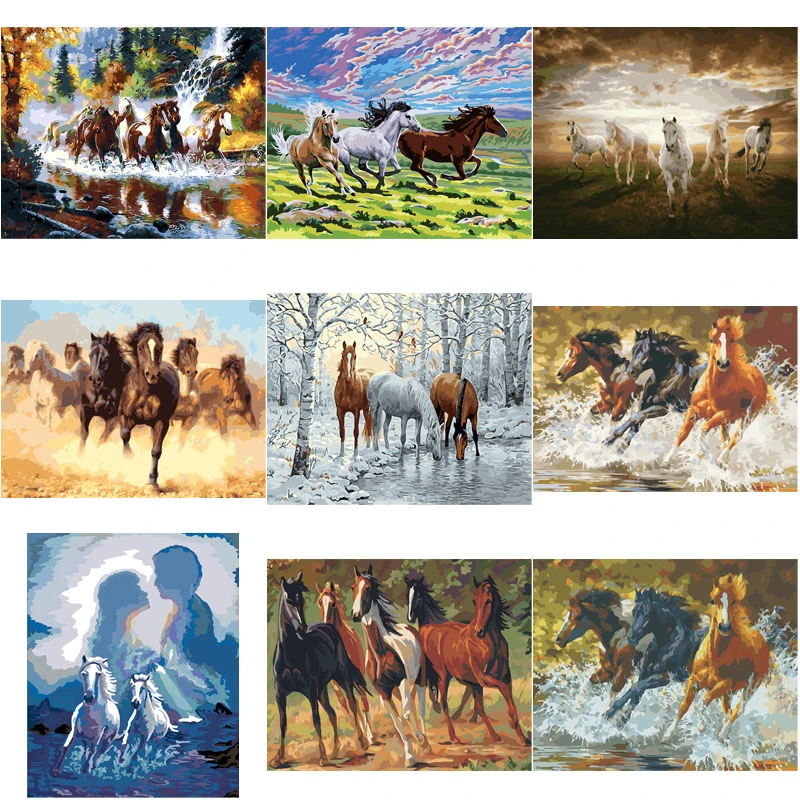 Набор для рисования по номерам на холсте Лошадь|Картины номерам| |