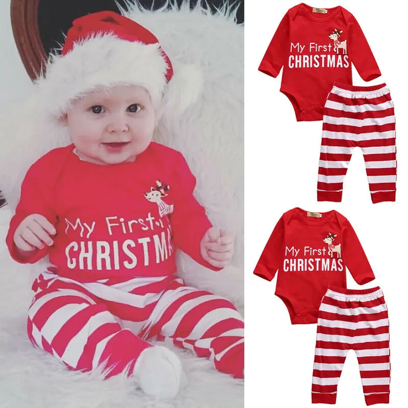Комбинезон Emmababy для мальчиков и девочек Рождественский комплект из 2 предметов