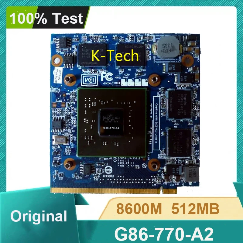 Оригинальная видеокарта VG.8PS06.001 8600 8600M GS G86 770 A2 MXM II DDR2 512MB Graphics VGA для Acer Aspire 5920 5520