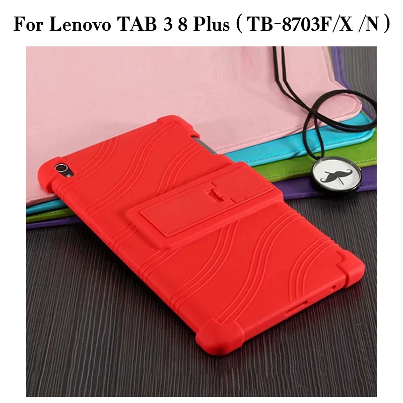 Чехол Slicon для lenovo TAB 3 8 Plus 8703x TB-8703N/F 8," планшетный ПК Защитный чехол для lenovo Tab 4 8 Plus TB-8704X/F/N - Цвет: TAB3 8 Plus-red