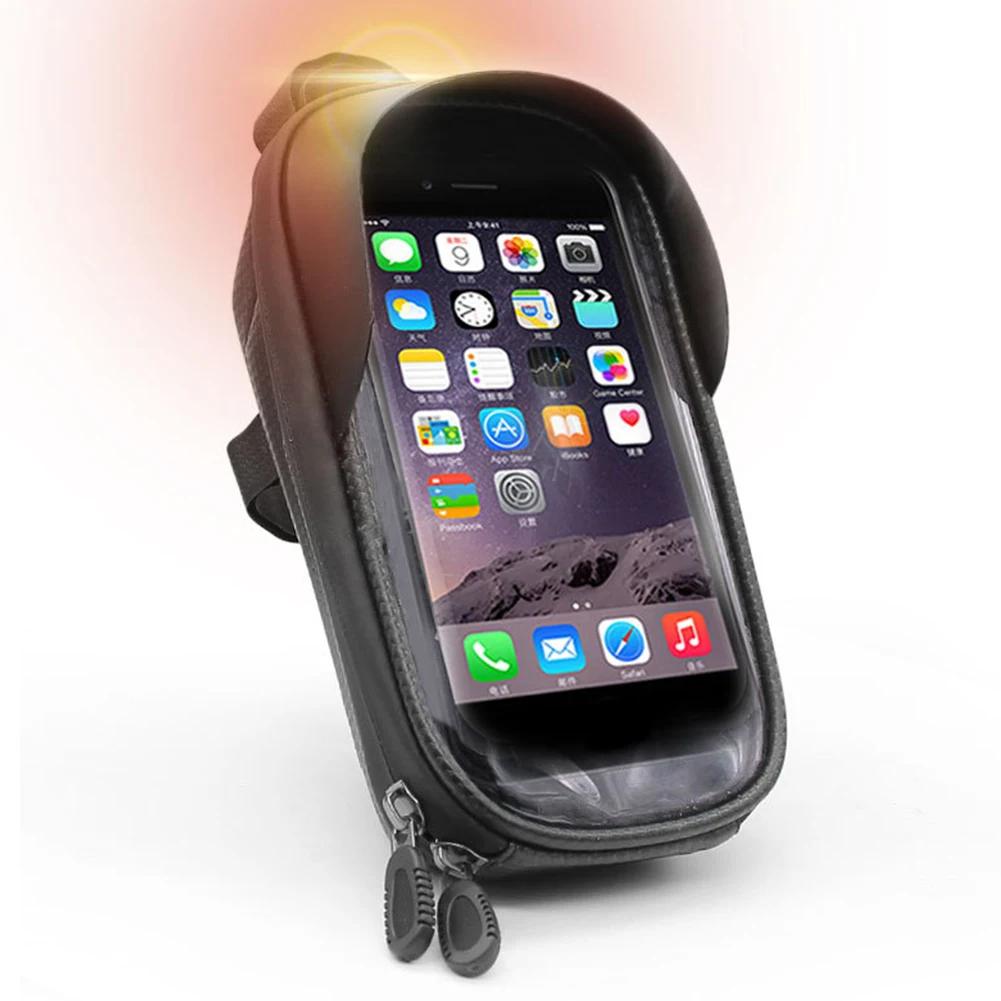 

Waterproof Mountain Bike Bag Hard Shell Frame Front Top Tube Touch Screen Phone Case Cycling Bicycle Bags for 6.5 inches Mobile
