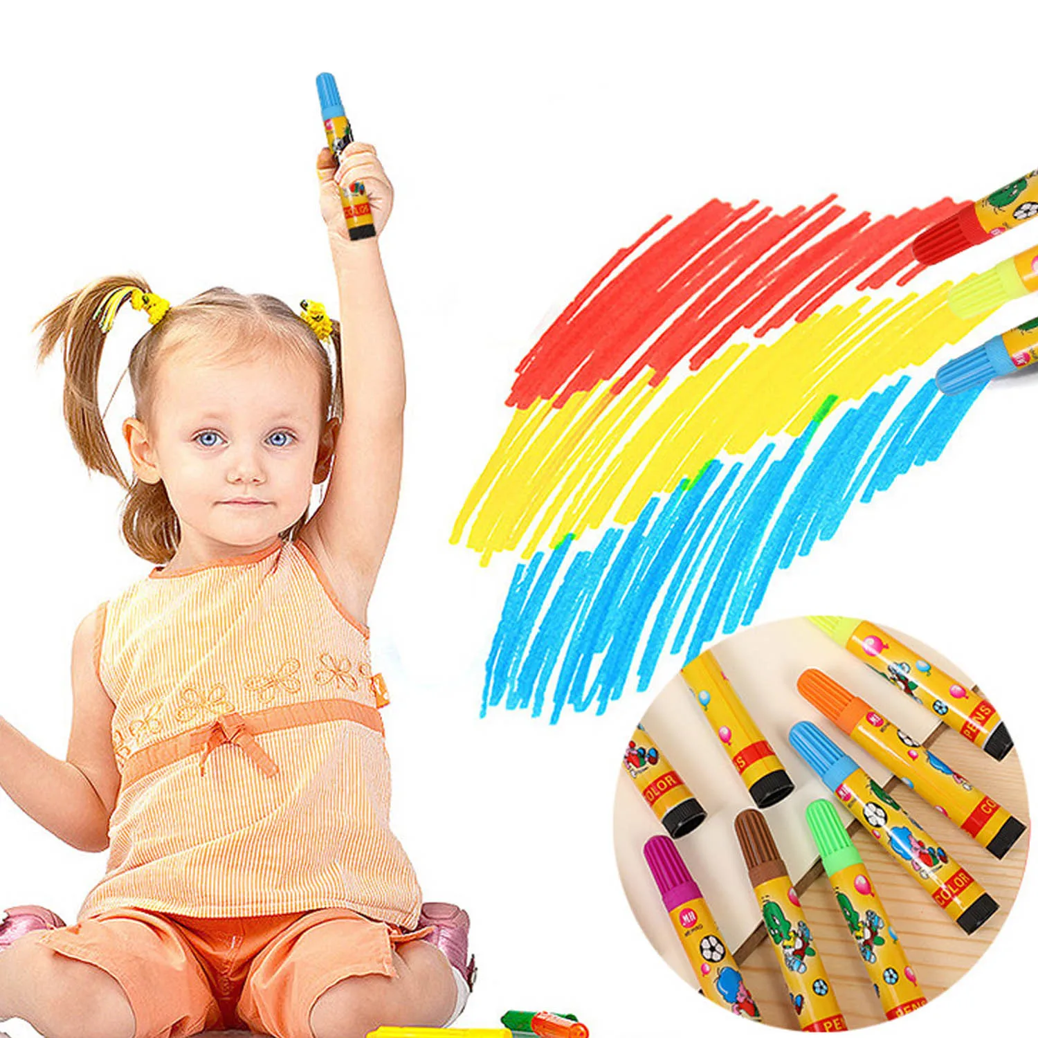 86PCS для маленьких детей с изображением набор инструментов рисования Цветной