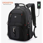 Водонепроницаемый нейлоновый рюкзак Crossten 1680D для ноутбука 17 дюймов, швейцарский Многофункциональный школьный ранец с USB-портом для зарядки