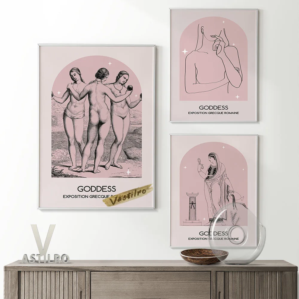 

Female Sketch Nude Art Prints Goddess Retro Photograph Wall Stickers Modern Living Home Decor Canvas Painting Classic Poster