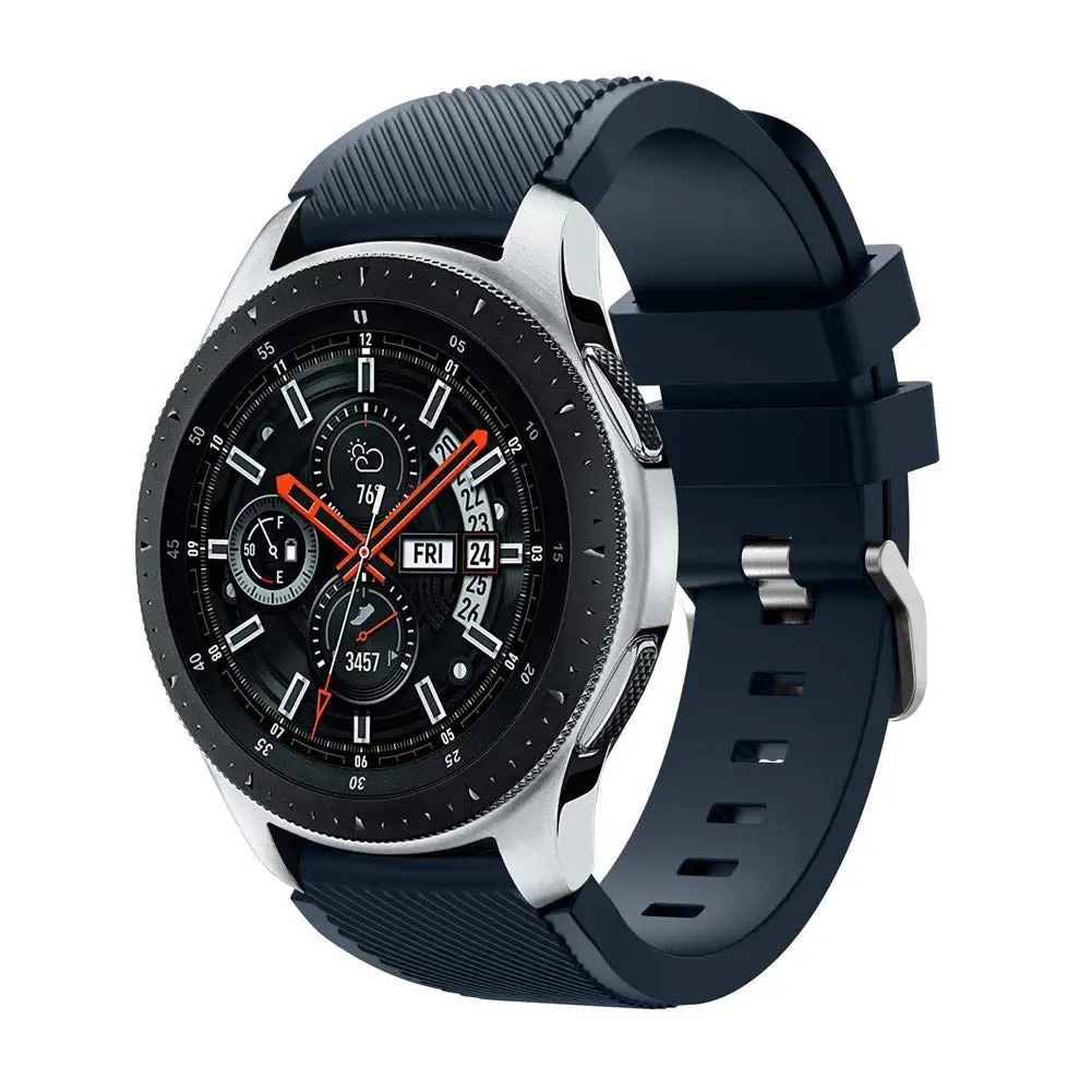 Ремешок спортивный силиконовый для Samsung Galaxy Watch 46 мм универсальный браслет Gear S3