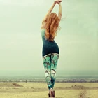 Женские леггинсы с принтом Ласточка и эффектом пуш-ап