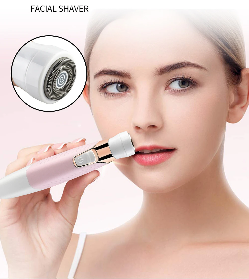 

New USB electric eyebrow trimmer shaver facial and nose hair whole body 5-in-1 multifunctional lady hair removal device