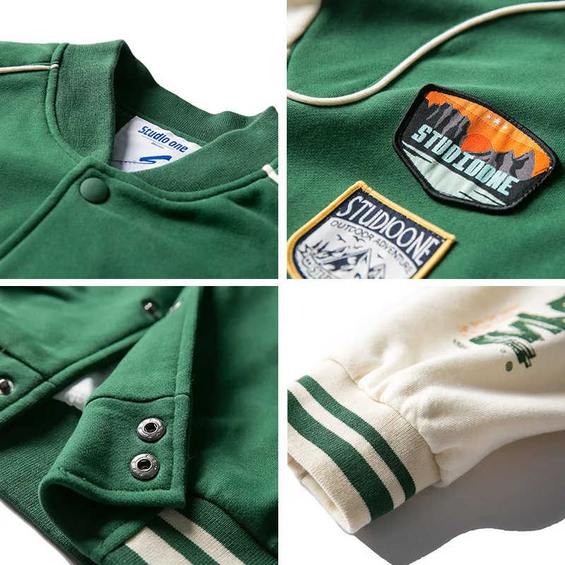 

2021 NEW hip hop streetwear baseball jacket coat letter embroidery Stand-up collar japanese streetwear bomber college jacket
