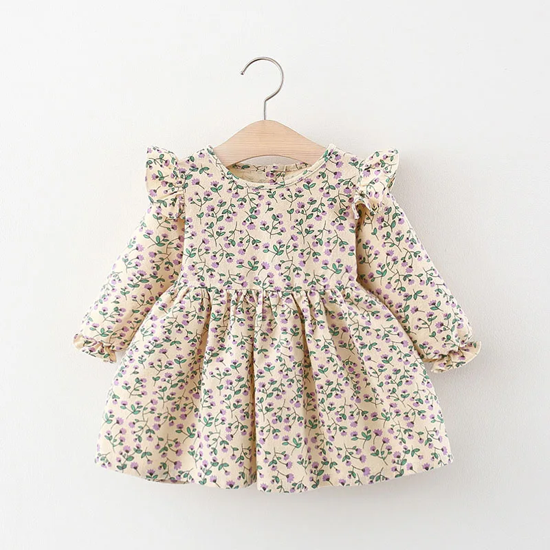 

Menoea Baby Girls Dress for Infant Floral Dresses Cotton Toddler Clothes Fall Autumn Newborn Princess Clothing Tutu Dress 0 24M