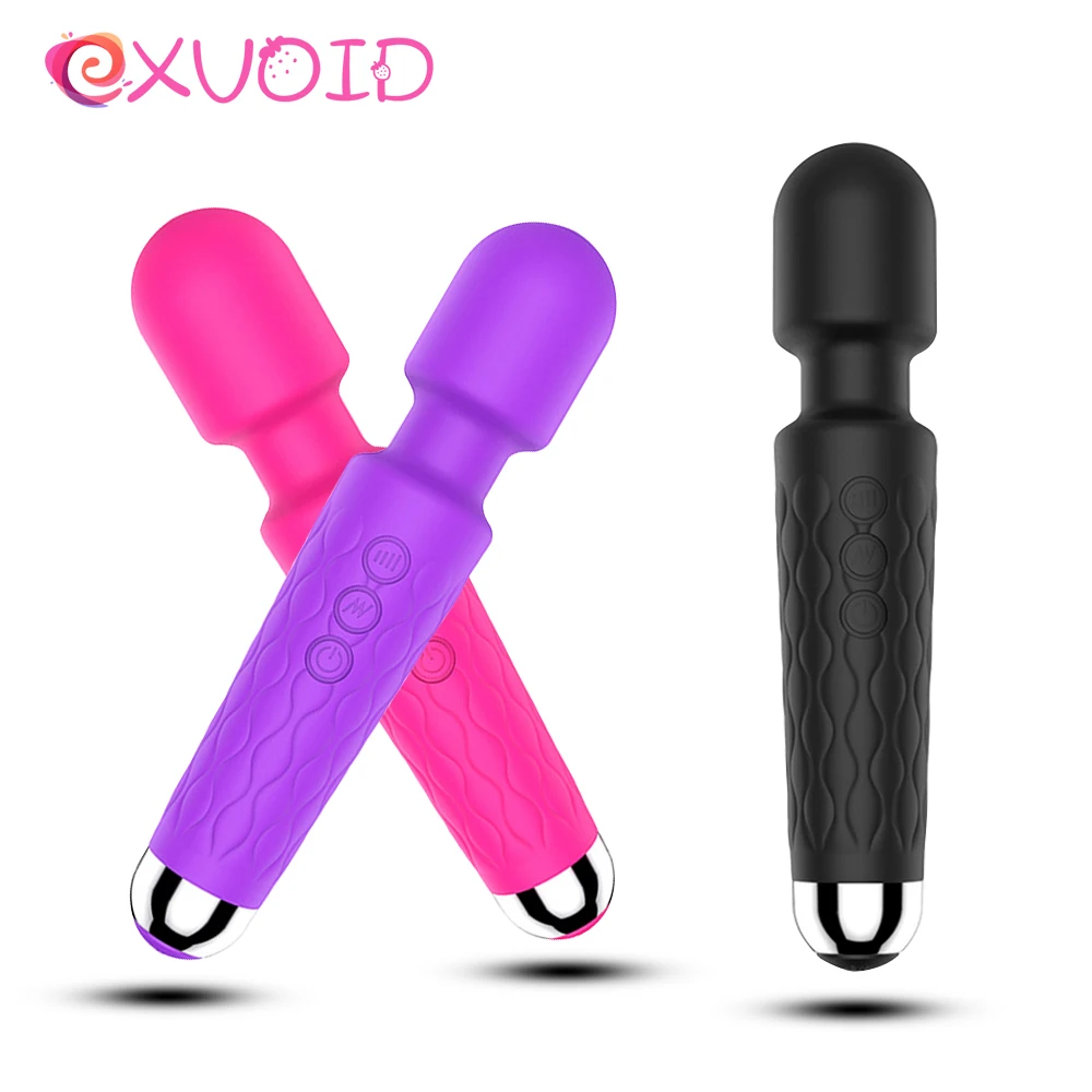 

EXVOID AV Stick Vibrator Powerful Magic Wand Silicone Dildos for Woman G-spot Massager Sex Toys for Women Clitoris Stimulator