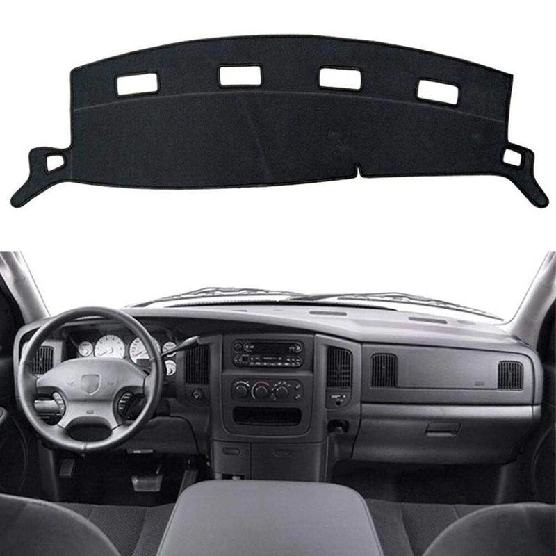 Крышка приборной панели черный коврик для ковра защита под заказ Dodge Ram 1500 2002 2005 2500