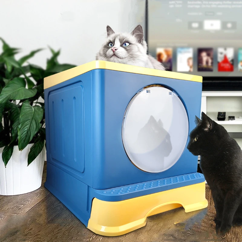 Поднос для туалета домашних животных Большая вместительная Складная кошачий