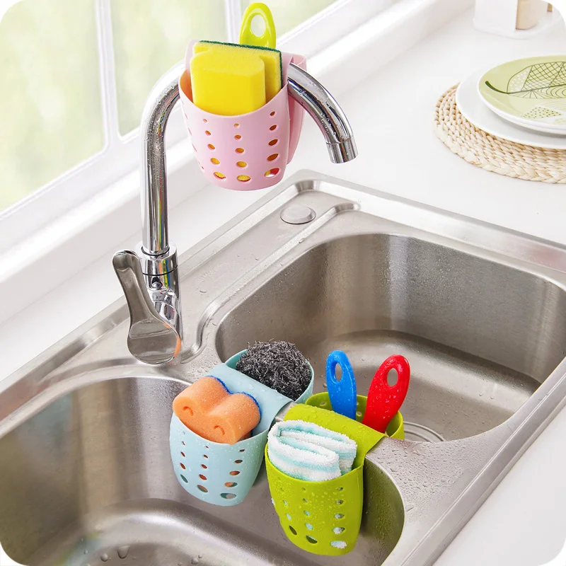 Clearance Sale Home Kitchen Useful Double Sink Caddy Saddle Style Organizer Storage Sponge Holder Rack Tool | Дом и сад