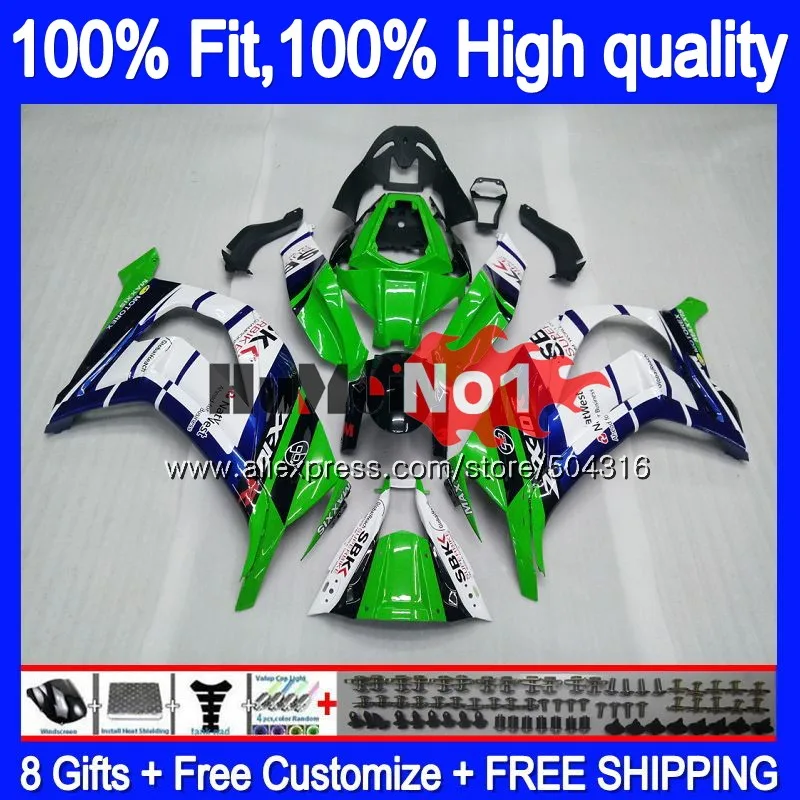 

OEM Injection For KAWASAKI ZX-10R ZX1000 ZX10R 16 17 18 19 85MC.64 Green blue ZX 10 R ZX 10R 1000 2016 2017 2018 2019 Fairing