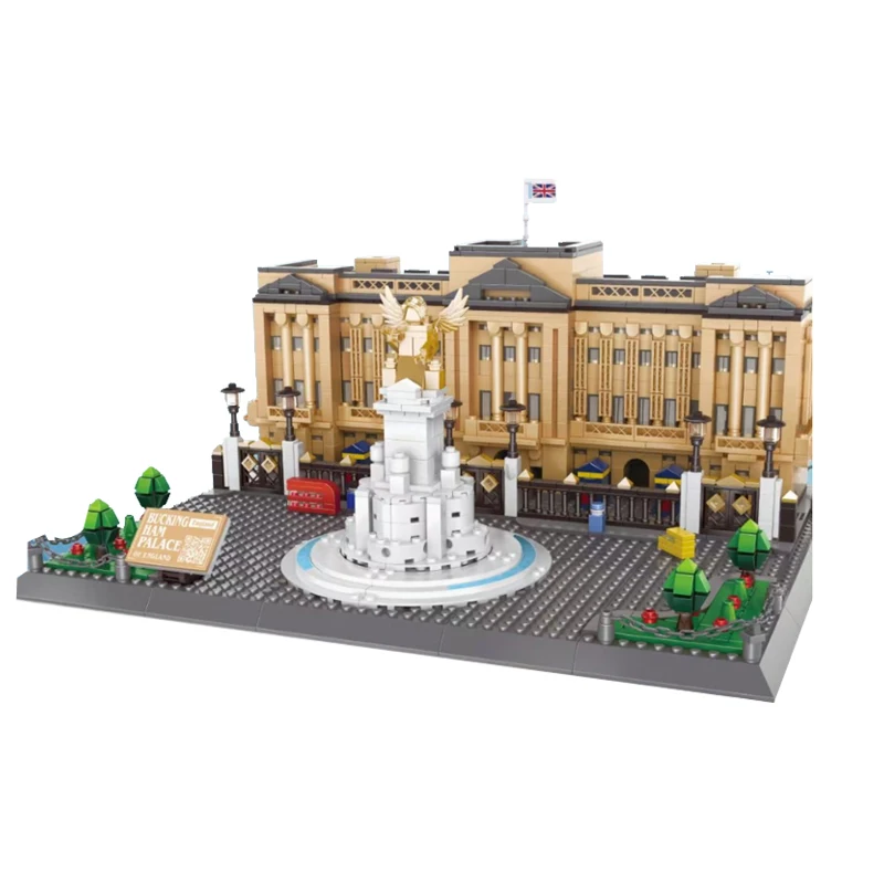 

City London Buckingham Palace Architecture Building Blocks DIY House Sets Bricks Eductional classic MOC streetview Toys for kids