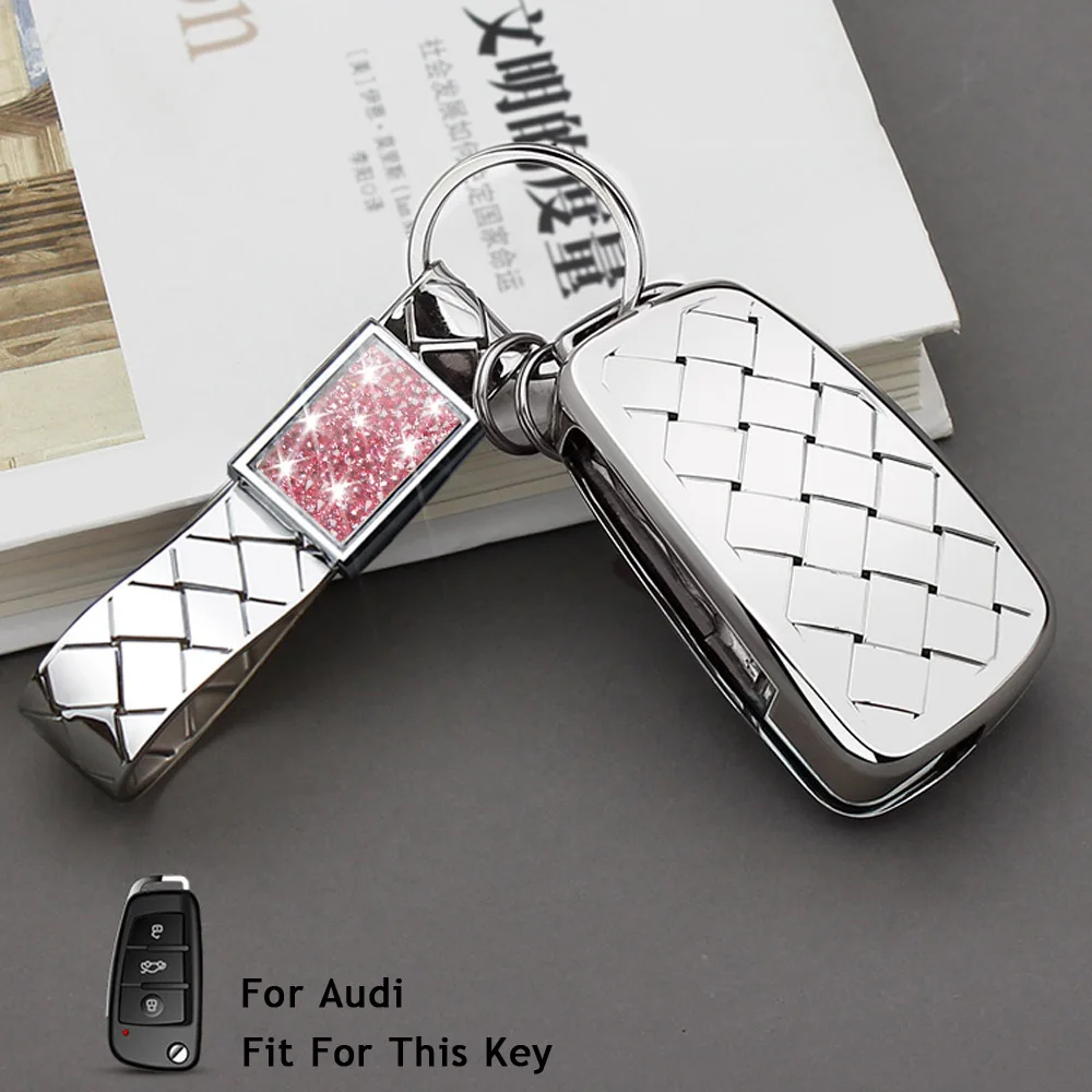 ТПУ ключи чехол сумка держатель ключей для Audi A1 A5 A6 A7 A8 Q3 Q5 Q7 C5 C6 A4L A6L S1 S3 RS6 TT 2005-2013 флип чехол для ключей авто части