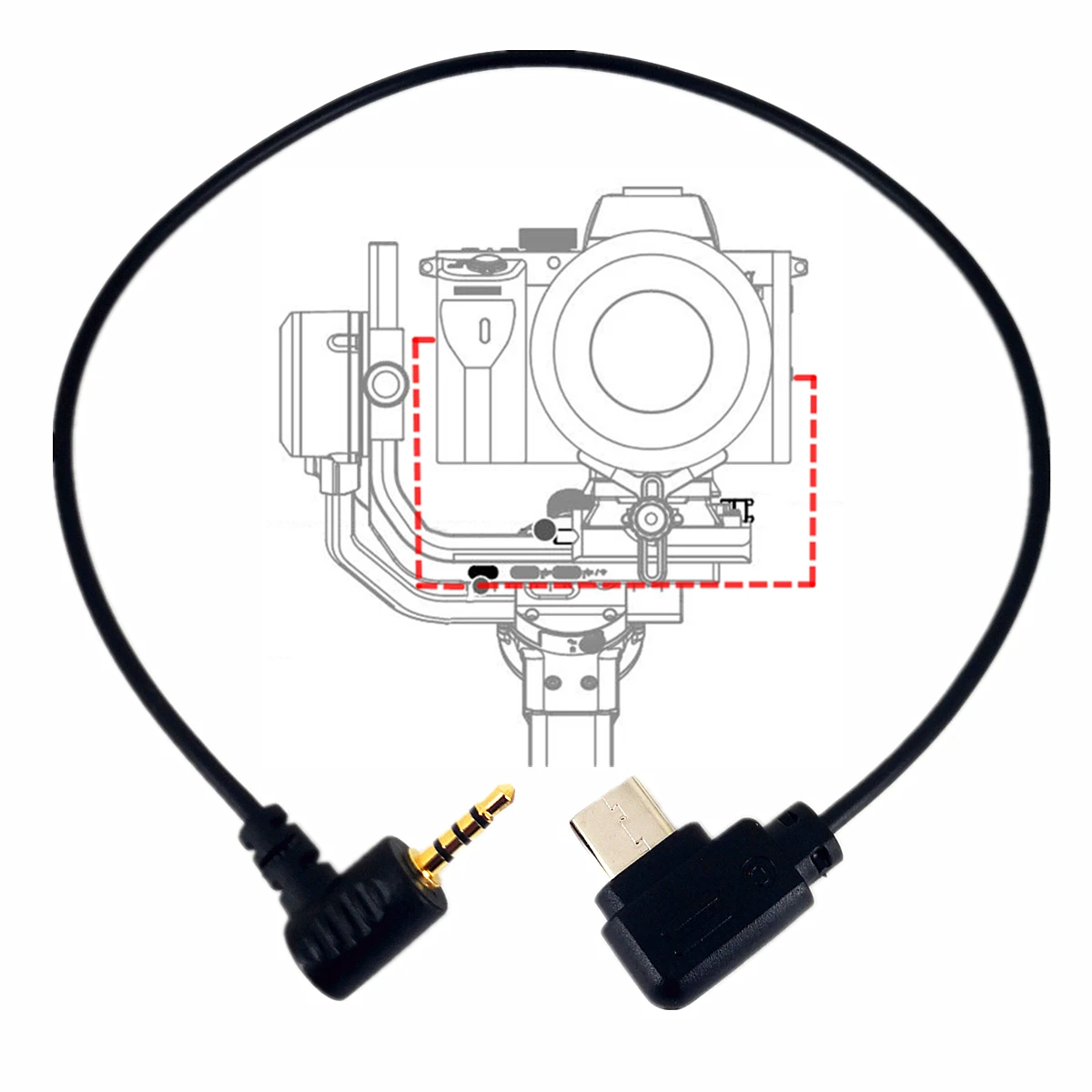 Кабель управления с Type C на 2 5 мм L1 для камеры Panasonic GH5 G95 GH4 GH3 и DJI RSC2 RS2 RS3 RONIN-SC Ronin SC