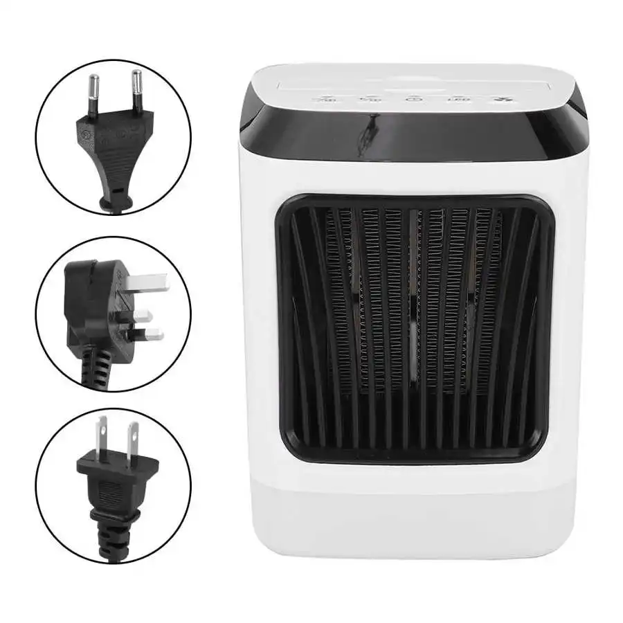 Portable Home Office Timing Electric Tabletop Fan Heater with Remote Control 110-220V | Бытовая техника