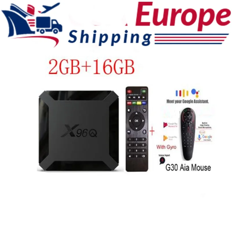 ТВ приставка X96Q android 10 Allwinner H313 4 ядра 100 Мбит/с Wi Fi 2 ГГц + 16/1 ГБ 8 Гб|ТВ-приставки и
