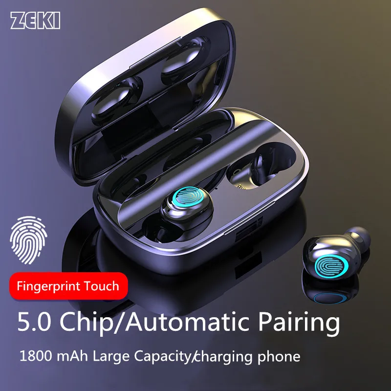 ZEKI 3500 мА/ч настоящая Беспроводной наушники Fone de ouvido sem fio In-Ear спортивные