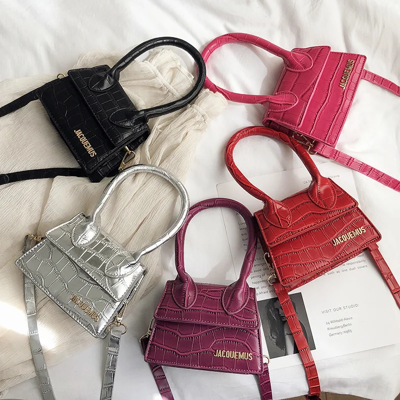 

Designer Luxury Brand Girls Stone Pattern Shoulder Bag Mini Square Messenger Bags for Women Jacquemus Handbag Lady Small Tote