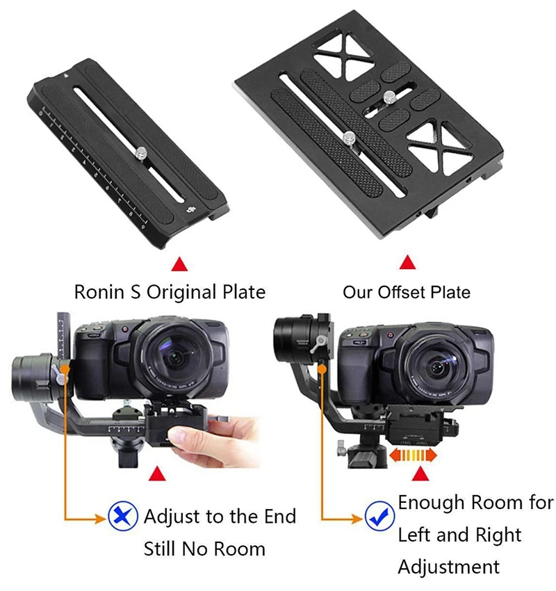 Ronin S Gimbal Монтажная офсетная пластина для Bmpcc 4K Blackmagic Mount Quick Release Plate