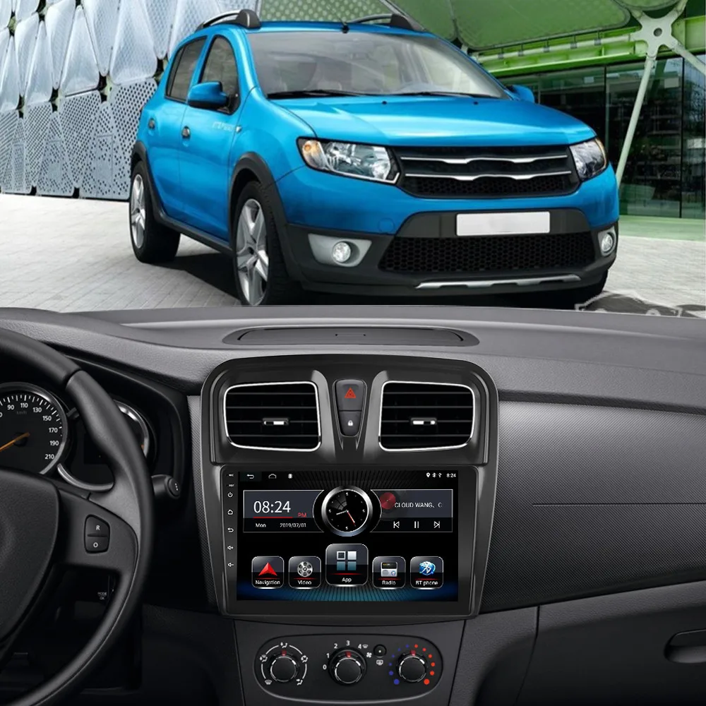 2 Гб ОЗУ Android 8 1 для Renault Logan Sandero 2014 2015 2016 2017 2018 2019 автомобильный DVD мультимедийный