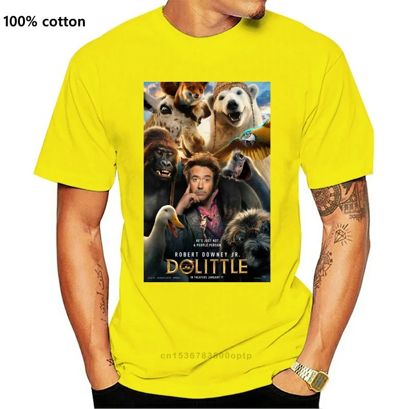 

Robert Downey Jr - Dolittle 2021 Movie Posters T-Shirt Black-Navy Men-Women Brand Fashion Tee Shirt