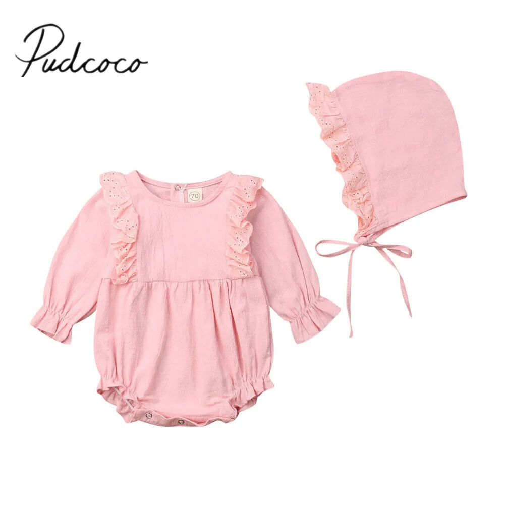 Комбинезон с длинным рукавом для новорожденных девочек комбинезон вырезами