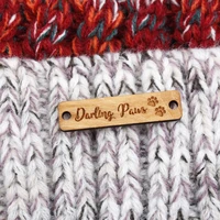 wooden labels knit labels custom design custom engraving logo or textpersonalized brand business name wd3146