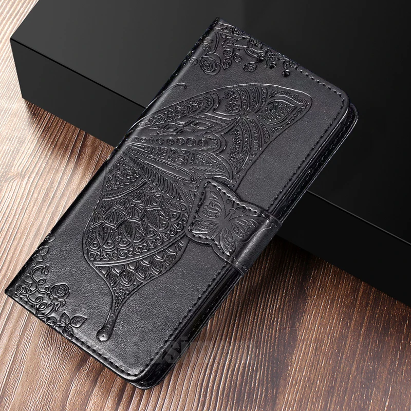 Кожаный чехол книжка с бумажником для samsung Galaxy S7 edge S20 Plus Ultra S10 S9 + S8 Note 8 9 10 3D Бабочка