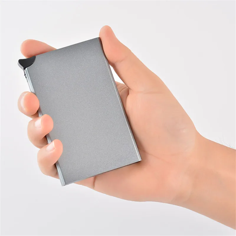 

NEW Anti Protect RFID Blocking ID Credit Card Holder Business Slim Mini Wallets Aluminum Metal Wallet Purse Bank Cardholder Case