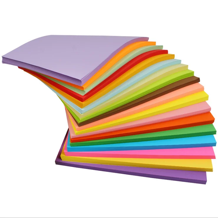 10 colors 100 шт Прямая с фабрики A4 цветная печатная бумага детская ручная работа многофункциональная оригами чистая древесная целлюлоза 70 г бумага - Цвет: 10 colors