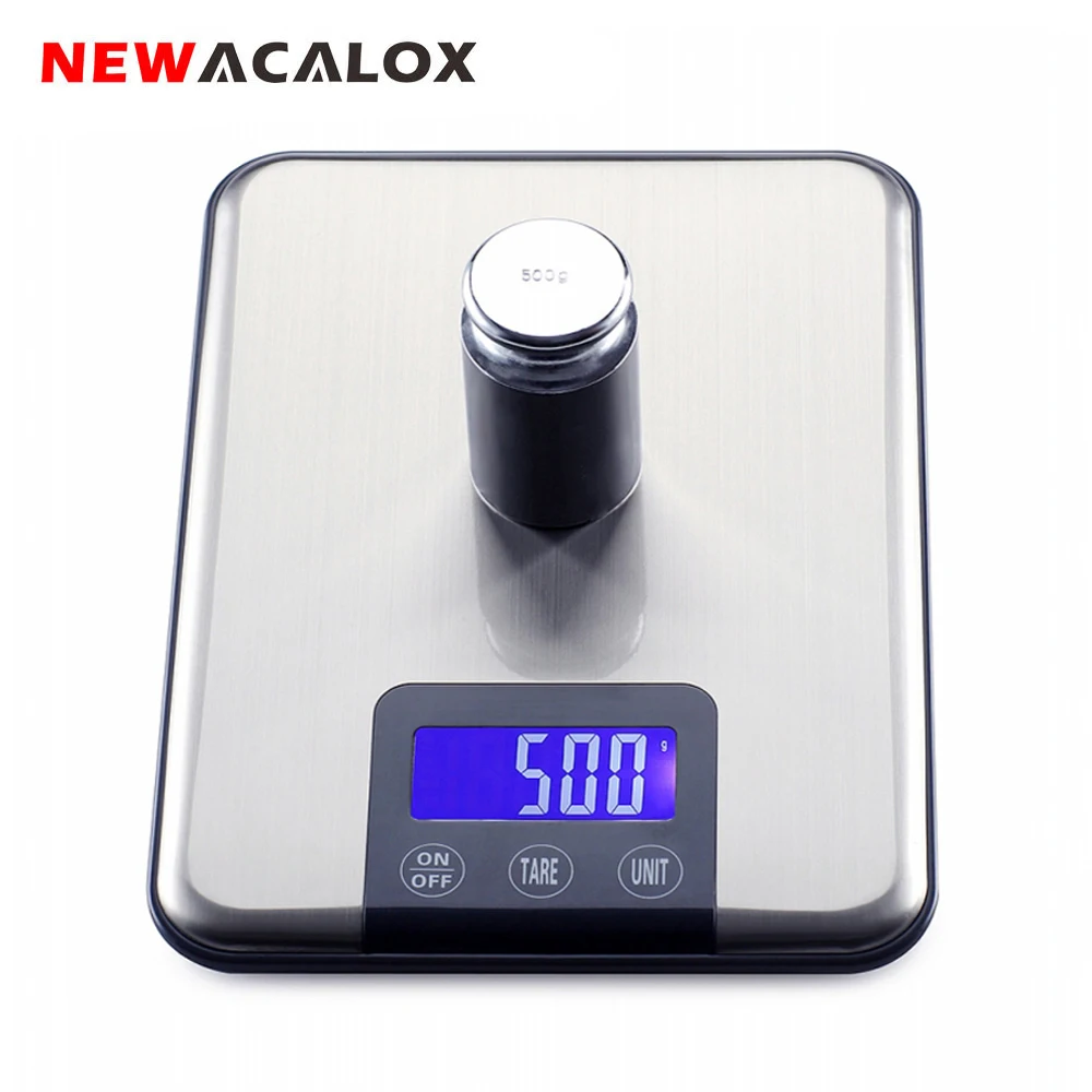NEWACALOX 15 кг* 1 г кухонные инструменты, цифровые кухонные весы, кухонные весы с ЖК-дисплеем, электронные весы для здоровья