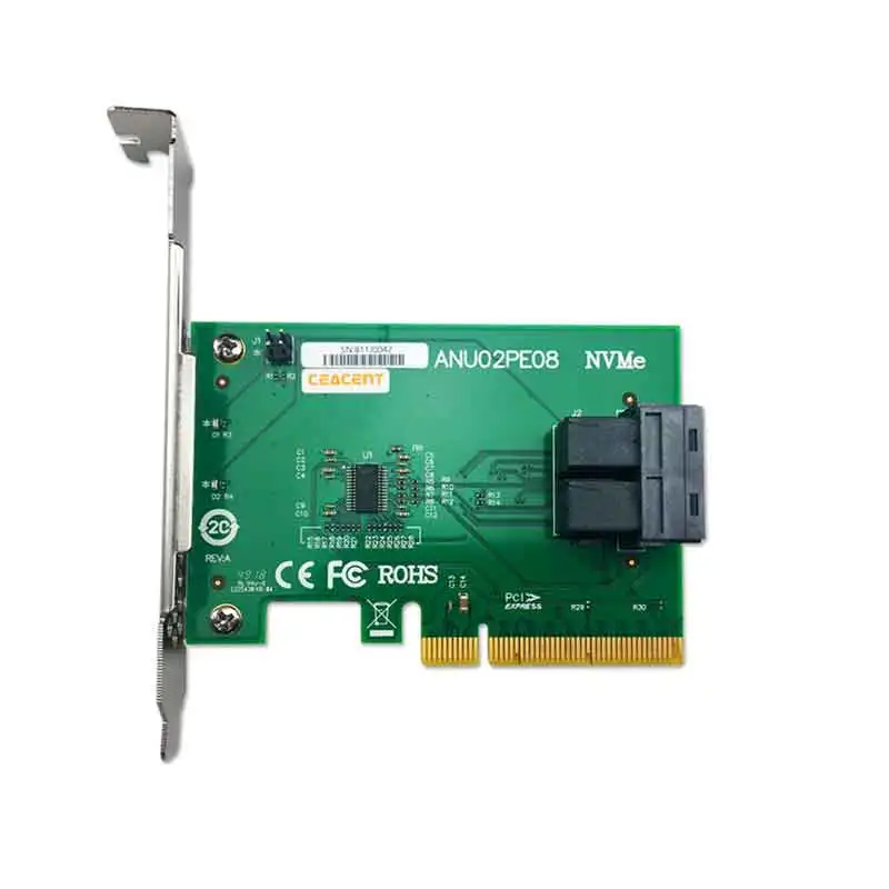ANU02PE08 NVME U.2 SFF8643 к SFF8639 двойной порт NVMe контроллер (не с кабелями не sup LSI 8643*2 до 8639*2