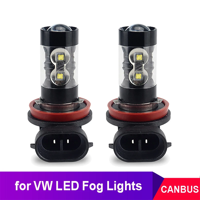 2X Canbus H9 H8 H11 светодиодный туман светильник лампочка СИД DRL лампы для VW Volkswagen Jetta Passat