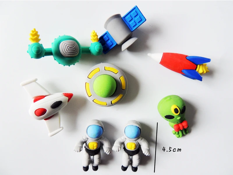 Оригинальный мультяшный ластик 1 комплект милый космический Инопланетянин