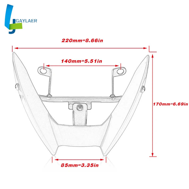 

MT03 Headlight Front Upper Fairing Stay Bracket Mount Holder for Yamaha MT03 MT-03 2015-2020 2019 2018 2017 2016