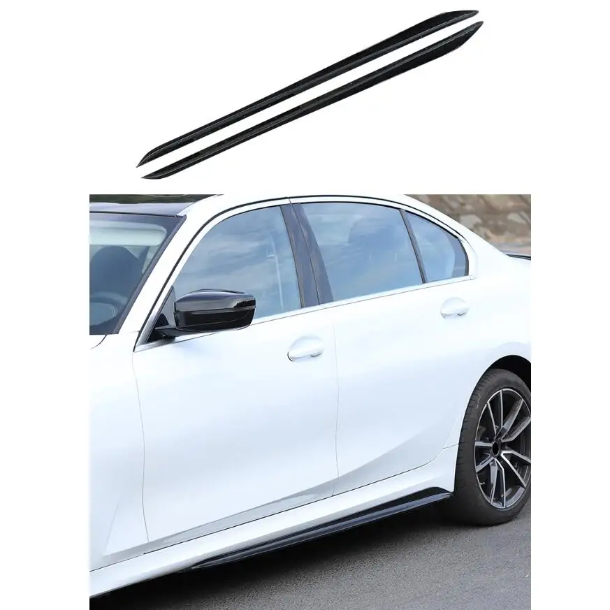Для BMW 3 серии G20 G28 2019 2020 2021 2022 высокое качество PP яркая черная боковая юбка спойлер