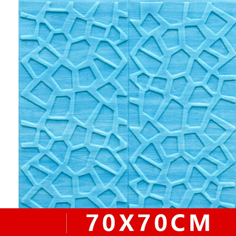 

3D Wall Stickers Foam Brick for Kids room DIY Bedroom for Home room Decor Wallpaper Solid color Living Sticker Poster 70*70cm